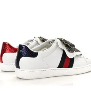 Gucci calfskin Ayers web women Ace bow